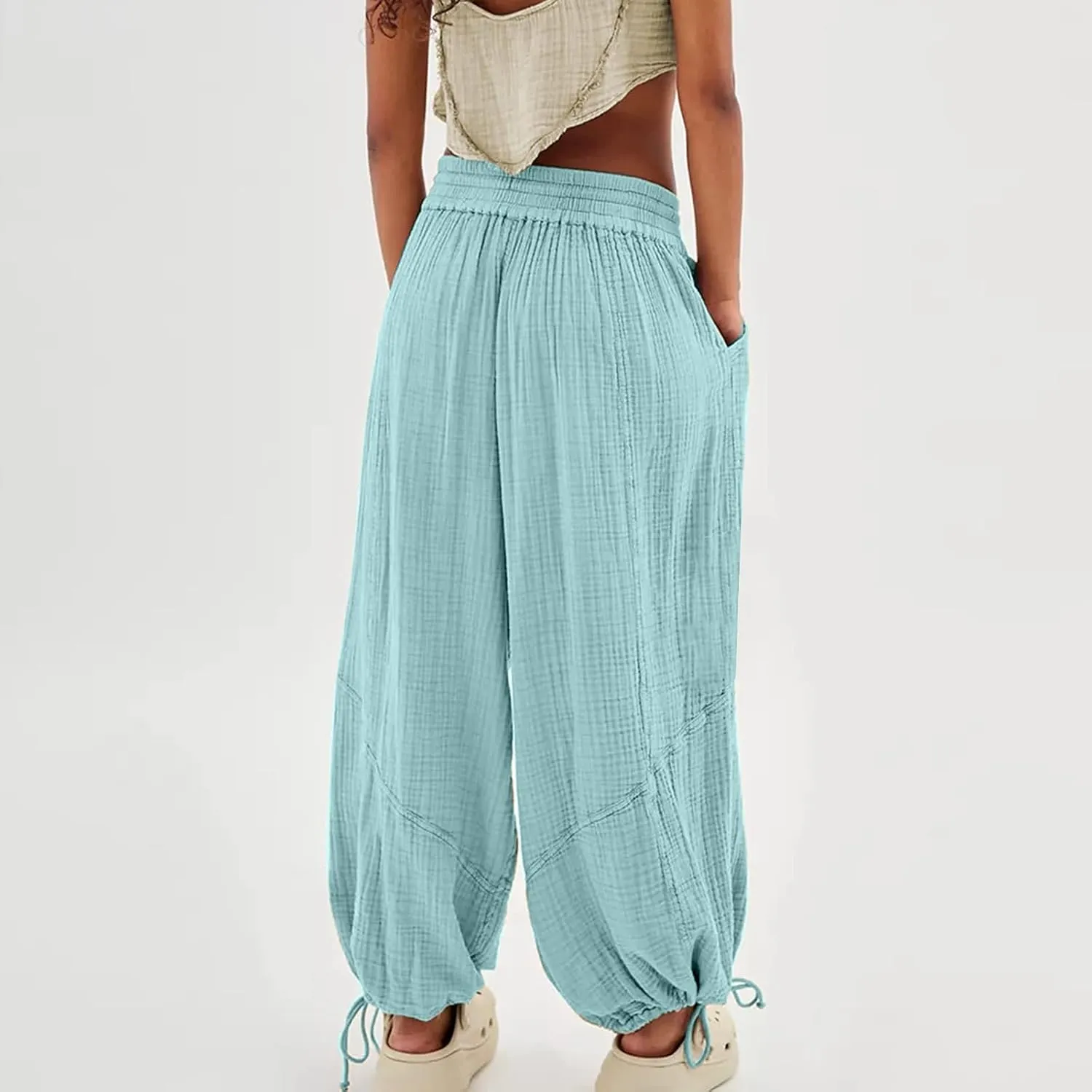 Womens Joggers 2024 Colorful Casual Pants Side Pocket Autumn Drawstring Sweatpants Cute Girl Black Comfy Pants Women