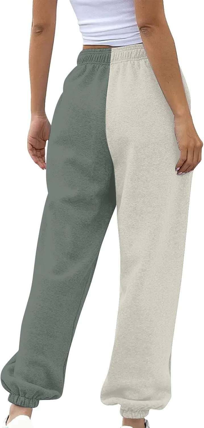 Womens Joggers 2024 Colorful Casual Pants Side Pocket Autumn Drawstring Sweatpants Cute Girl Black Comfy Pants Women