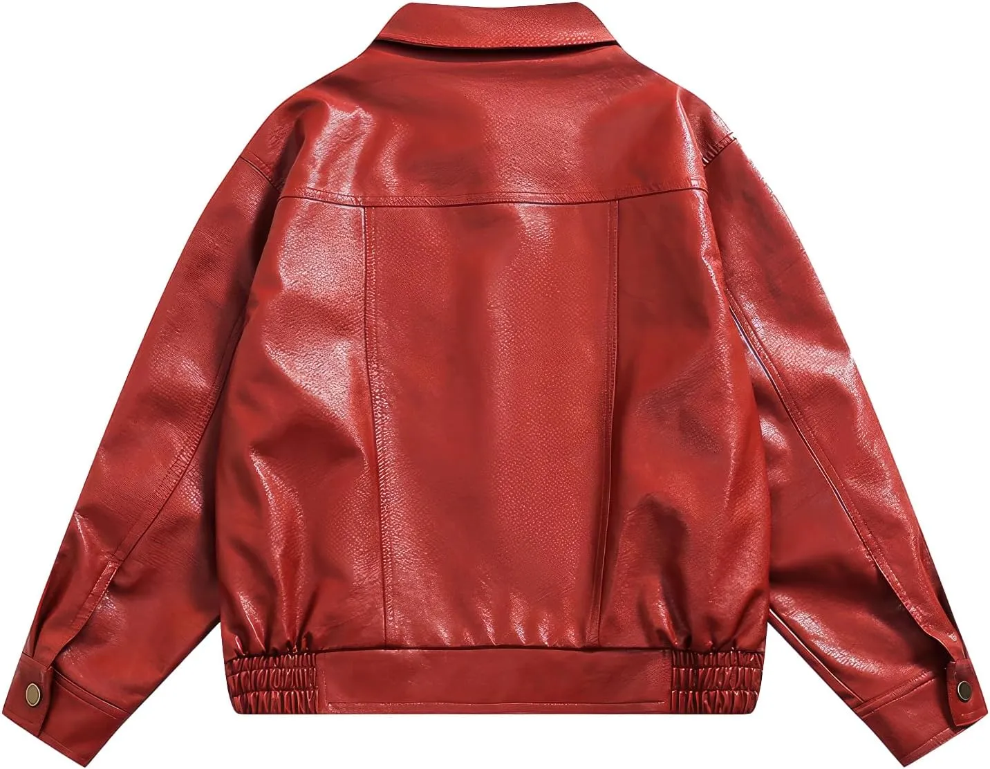 Womens Oversized Leather Jacket - Real Lambskin Loose Leather Jackets For Women