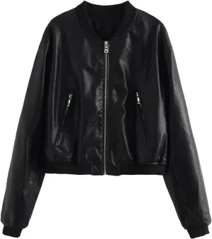 Womens Oversized Leather Jacket - Real Lambskin Loose Leather Jackets For Women
