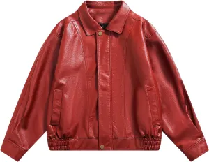 Womens Oversized Leather Jacket - Real Lambskin Loose Leather Jackets For Women