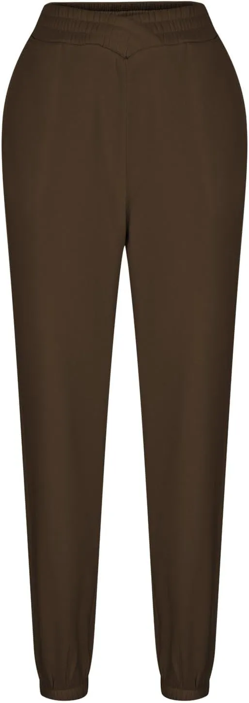 Womens Pants Casual Plus Size V Crossover Waist Sweatpants Baggy Y2K Jogger Pants Cinch Bottom Warm Lounge Pants