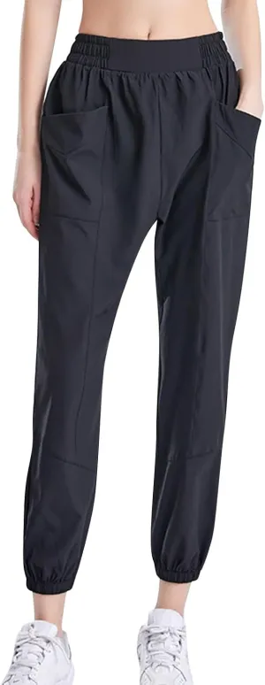Women's Pants with Pockets High Waisted Lounge Casual Wide Leg Drawstring Sweatpant Baggy 2024 Trendy Baggy Bottom