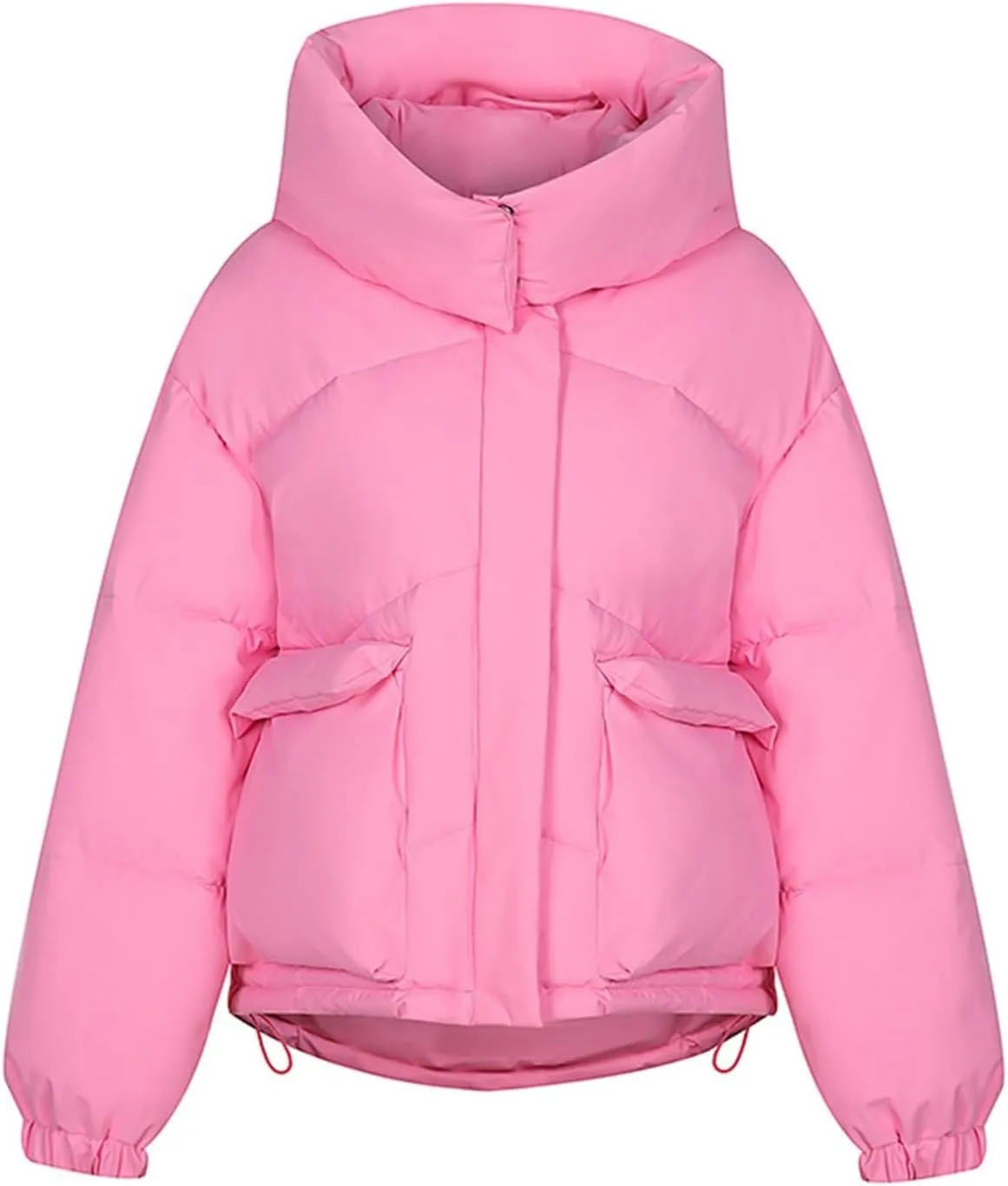 Women's Plus Size Lightweight Puffer Jacket Packable Winter Warm Quilted Bubble Coat Waterproof Windproof Hooded