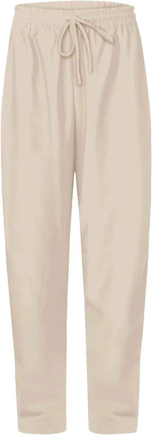 Womens Straight Leg Sweatpants Plus Size Casual Athletic Workout Pants Stretch Drawstring Lounge Pants Pockets