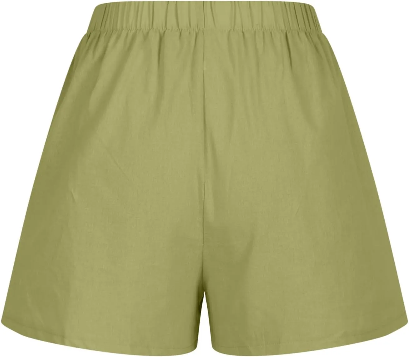 Women's Summer Cotton Linen Shorts with Pockets Plus Size Elastic Waisted Summer Lounge Pants