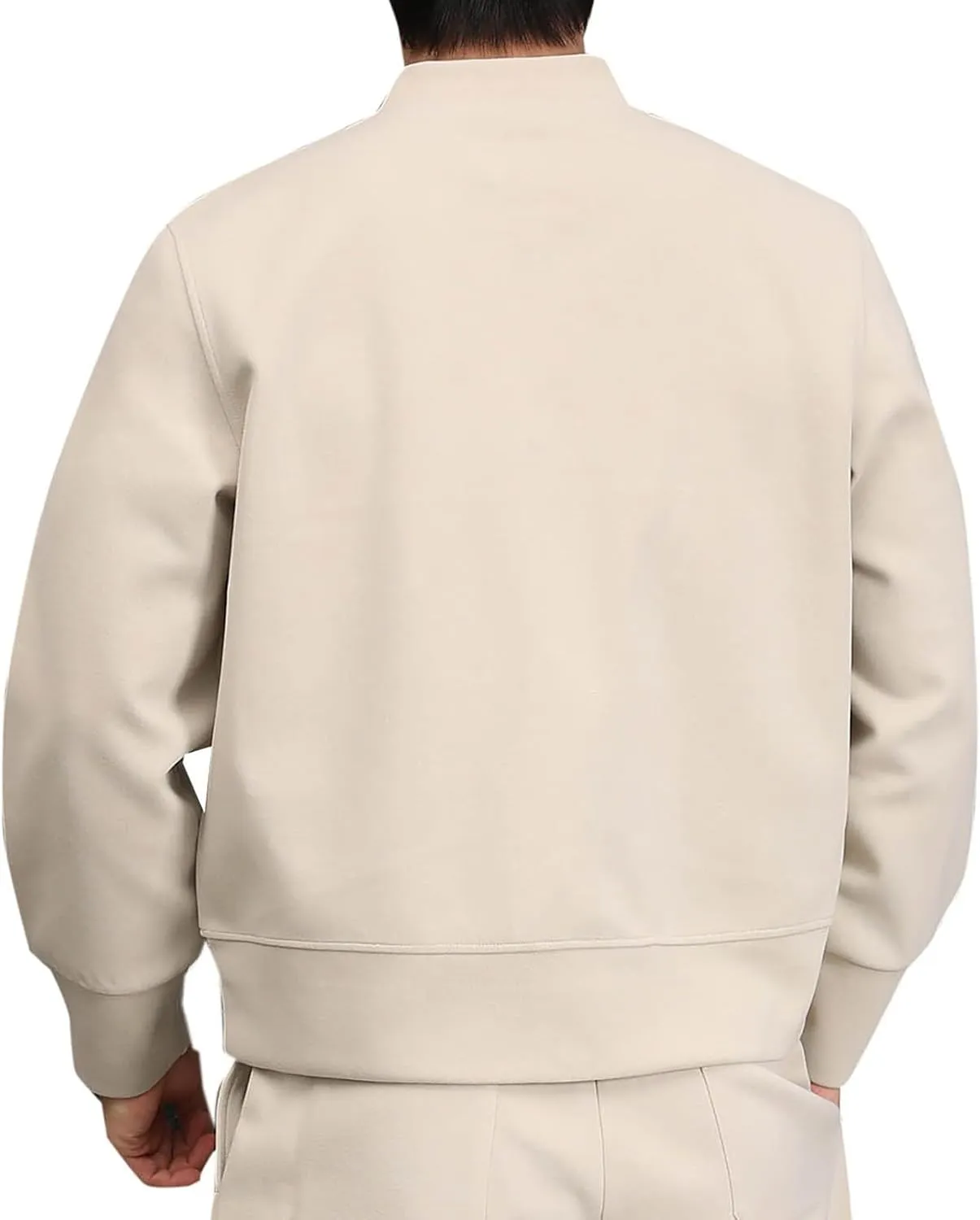 Xiaojmake Fleece Sweatshirt for Men Button Down Lightweight Spring Fall Long Sleeve Active Jackets Cotton Cardigan Sweater