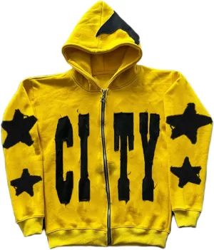 Y2k Hoodie for Women Men Star Graphic Oversized Hooded Sweatshirt Vintage Aesthetic Hoodies Grunge Streetwear