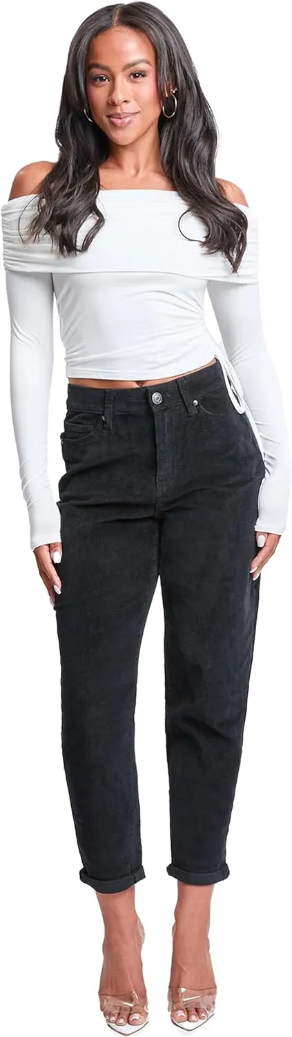 YMI Jeans Women's Corduroy Mom Fit Pants