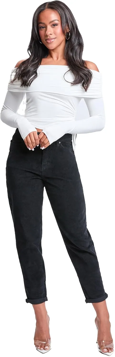 YMI Jeans Women's Corduroy Mom Fit Pants