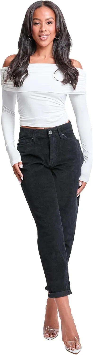 YMI Jeans Women's Corduroy Mom Fit Pants