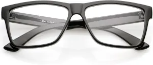 zeroUV - Classic Horn Rimmed Wide Arms Clear Lens Rectangle Eyeglasses 57mm